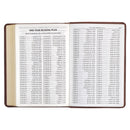 KJV Bible Compact Faux Leather, Chestnut Brown