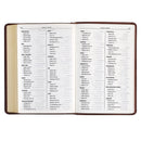 KJV Bible Compact Faux Leather, Chestnut Brown