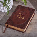 KJV Bible Compact Faux Leather, Chestnut Brown