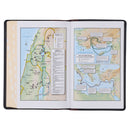 KJV Bible Deluxe Gift Full-grain Leather, Black/Saddle Tan