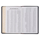 KJV Bible Deluxe Gift Full-grain Leather, Black/Saddle Tan