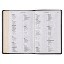 KJV Bible Deluxe Gift Full-grain Leather, Black/Saddle Tan