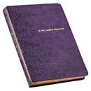 KJV Bible Thinline LP Faux Leather, Purple Floral