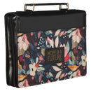 Hope & a Future Jer. 29:11 Bible Cover Fashion Black Floral . XL
