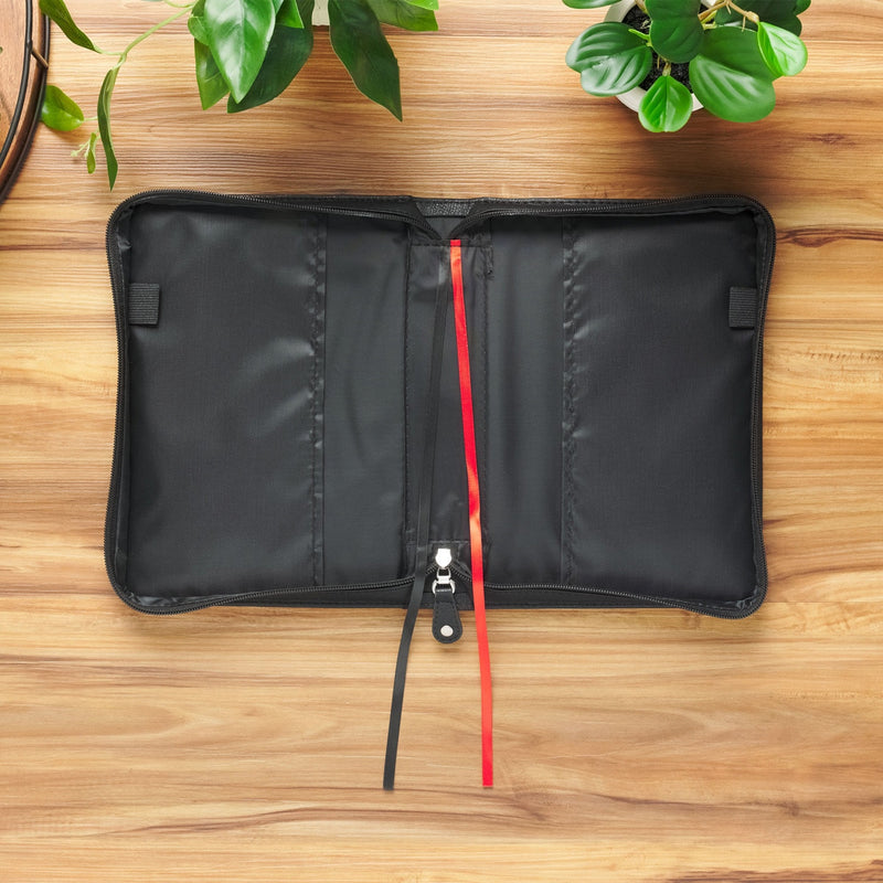 Be Strong Eph. 6:10 Bible Cover Classic Gray/Black MEDIUM