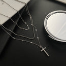 Cross stainless steel necklace 41cm