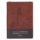 I Will Carry You Isa. 46:4 Journal Classic Zip Two-tone Brown