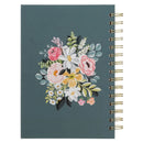 Teal Floral Love the Lord Matt. 22:37  Journal Wirebound