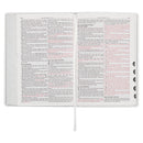 White Faux Leather Large Print Thinl Ind