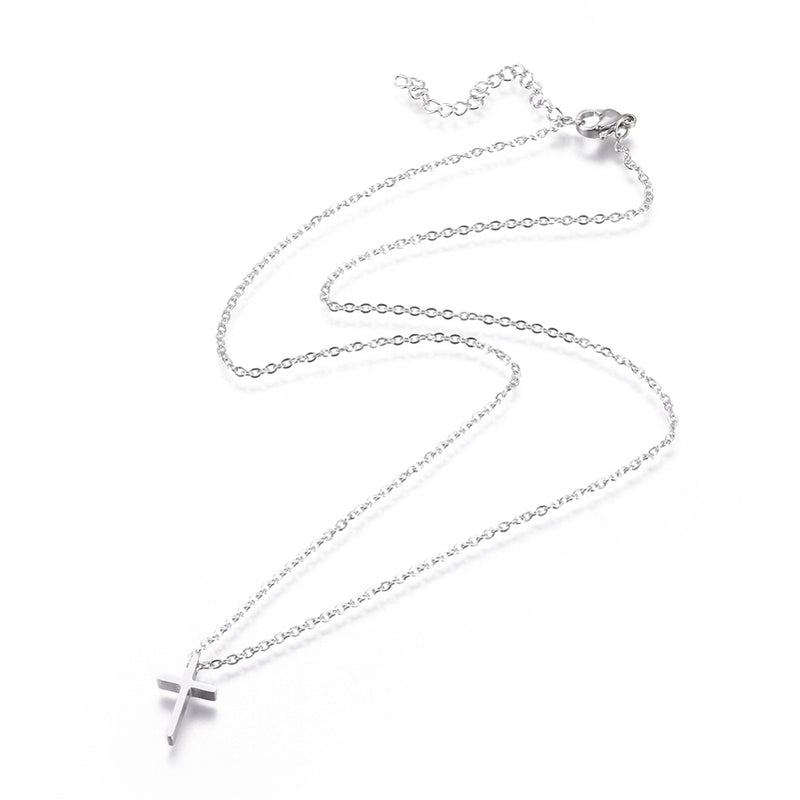 Kruisketting van roestvrij staal 45 cm