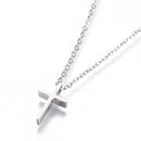 Cross stainless steel necklace 45cm