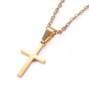 Cross stainless steel necklace 45cm gold-colored