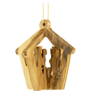 Holy Land Olive Wood 3D Nativity Holy Family and Shepherds Ornament