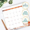 Christian wall calendar 2024