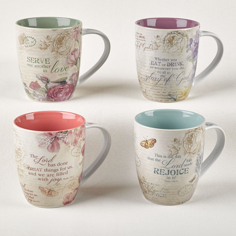 Floral Inspirations - Set van 4 mokken