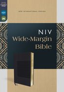 NIV Wide Margin Bible (Comfort Print)-Navy Leathersoft