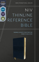 NIV Thinline Reference Bible (Comfort Print)-Navy Leathersoft