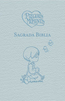 Span-LBLA Precious Moments Catholic Bible (Biblia Catolica Precious Moments)-Baby Blue Leathersoft