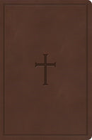CSB Giant Print Reference Bible-Brown LeatherTouch Indexed