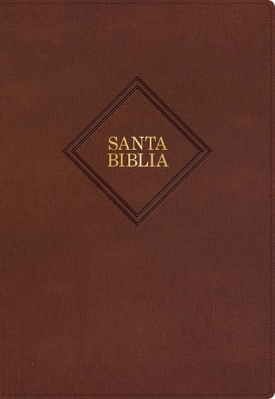 Span-RVR 1960 Super Giant Print Bible (Biblia Letra Super Gigante)-Brown Bonded Leather Indexed