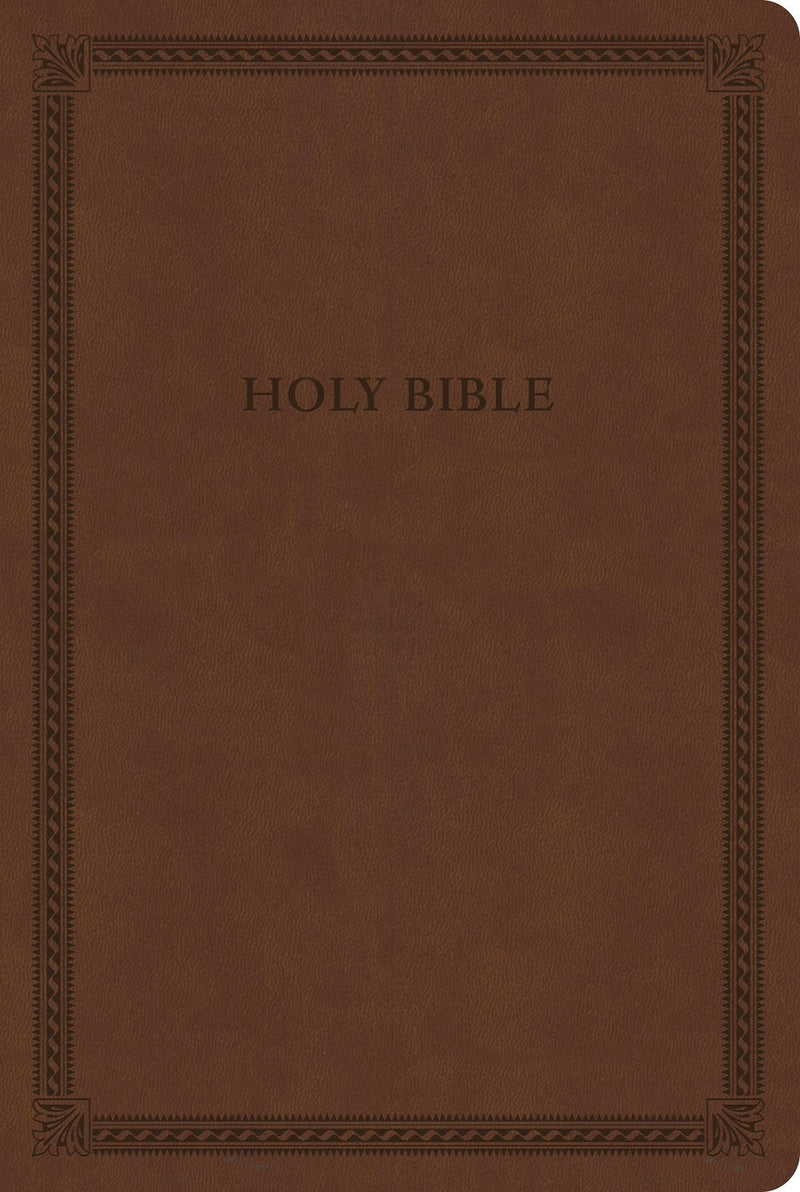 CSB Large Print Thinline Bible (Value Edition)-Brown LeatherTouch