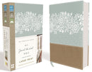 NIV Journal The Word Bible/Large Print-Turquoise/Tan Leathersoft