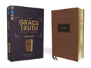 NIV The Grace And Truth Study Bible/Large Print (Comfort Print)-Brown Leathersoft