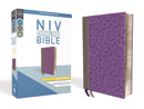 NIV Thinline Bible/Giant Print (Comfort Print)-Gray/Purple Leathersoft
