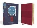 NIV Study Bible/Large Print (Fully Revised Edition) (Comfort Print)-Burgundy Leathersoft