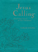 Jesus Calling (Deluxe Edition)-Large Print-Teal LeatherSoft
