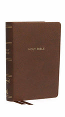 NKJV Deluxe Compact Large Print Reference Bible (Comfort Print)-Mahogany Leathersoft