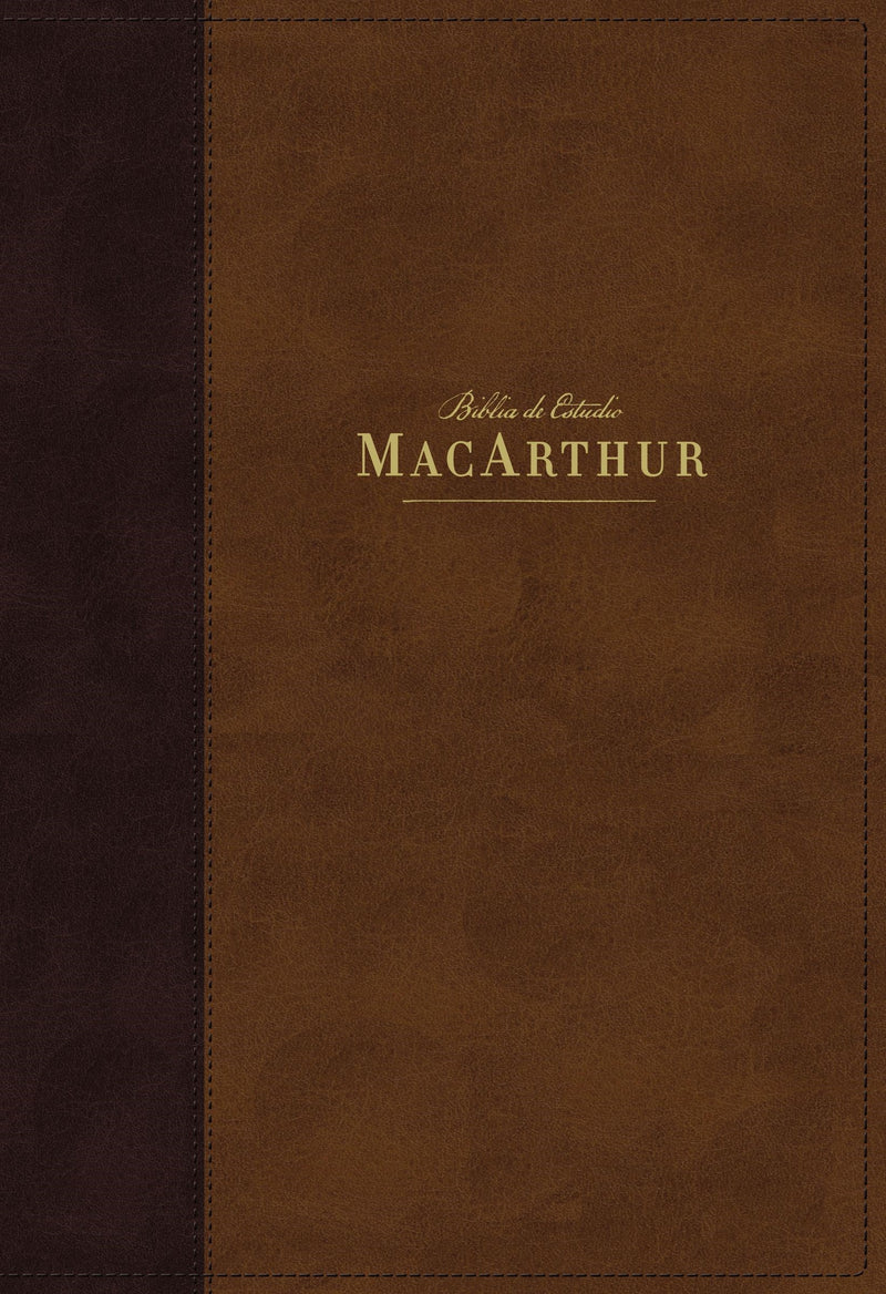 Span-NBLA MacArthur Study Bible (Biblia De Estudio MacArthur)-Brown Leathersoft Indexed
