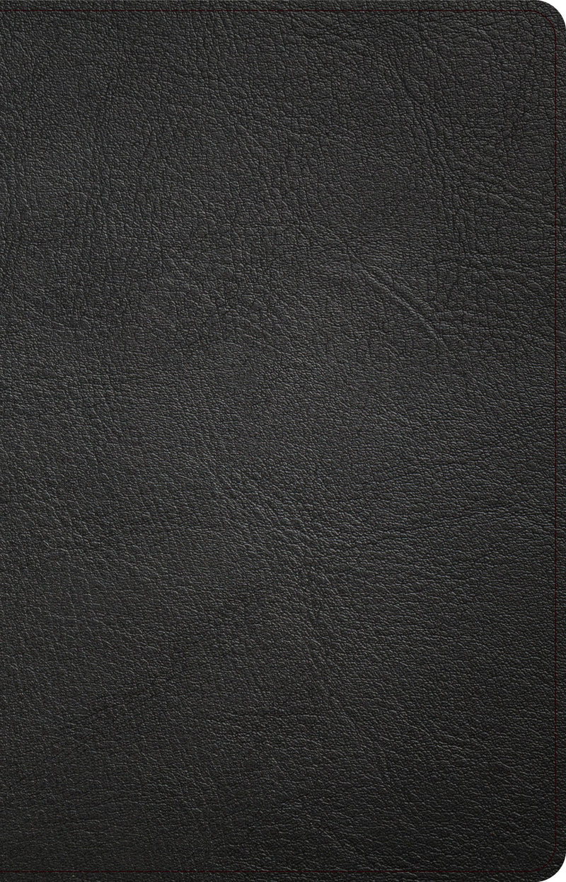 CSB Thinline Reference Bible-Black Genuine Leather Indexed