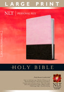 NLT Personal Size Large Print Bible-Pink/Brown TuTone Indexed