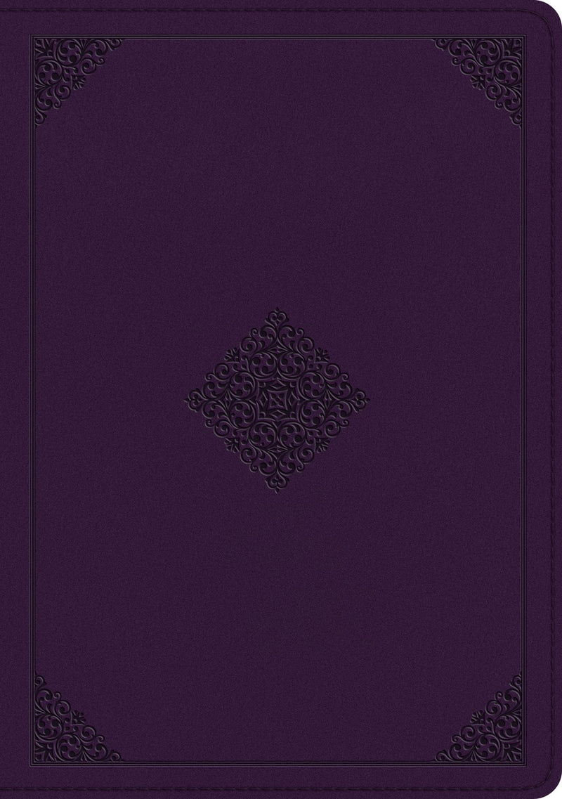 ESV Single Column Journaling Bible/Large Print-Lavender Ornament Design TruTone