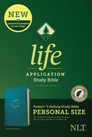 NLT Life Application Study Bible/Personal Size (Third Edition)-Teal Blue LeatherLike Indexed