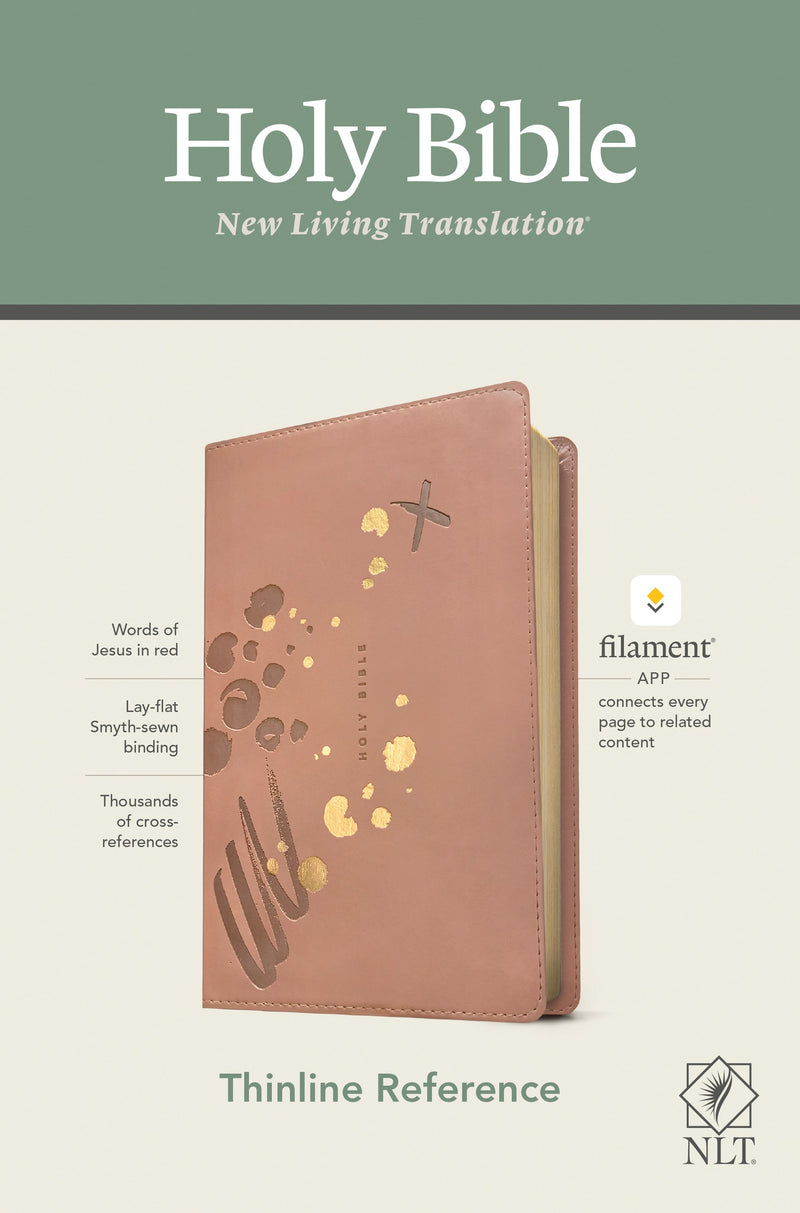NLT Thinline Reference Bible/Filament Enabled Edition-Pink LeatherLike