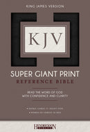 KJV Super Giant Print Reference Bible-Black Imitation Leather