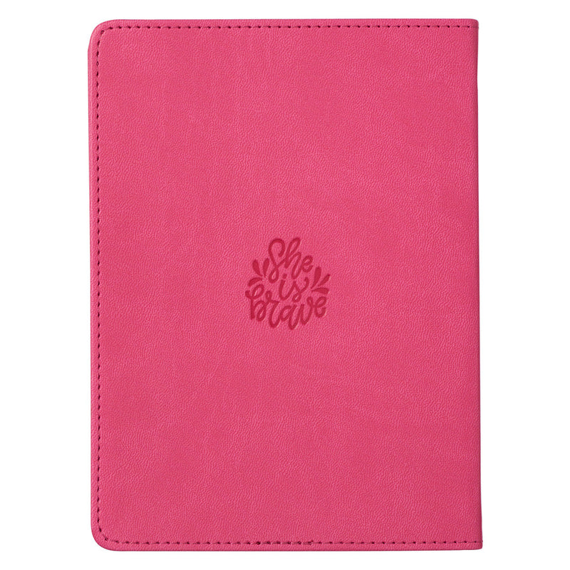 Ze is dapper roze imitatieleer handzaam formaat