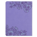 Strong and Courageous Purple Faux Leathe