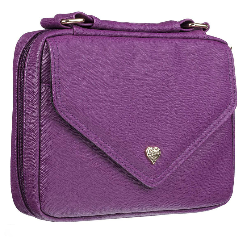 Paars met Hart Badge Luxleather