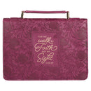 Wandel door geloof Robijnrode imitatieleren modebijbelhoes - 2 Korintiërs 5:7