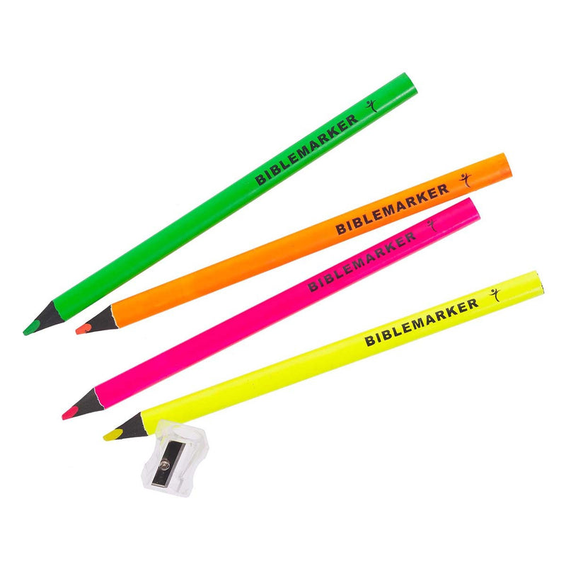 4 Bijbelmarkers met puntenslijper