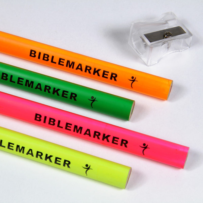 4 Bijbelmarkers met puntenslijper