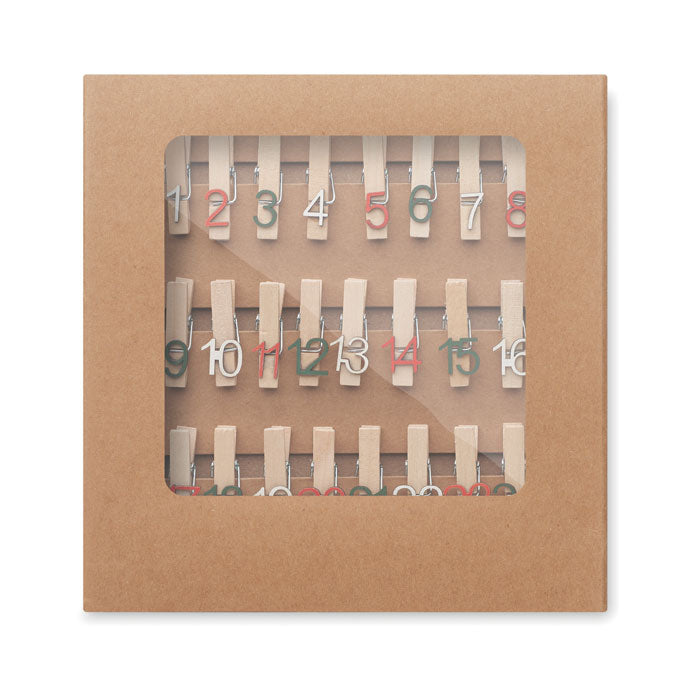 Adventknipperset 24 stuks (prijs per stuk, verkoop per 2)