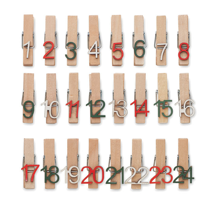 Adventknipperset 24 stuks (prijs per stuk, verkoop per 2)
